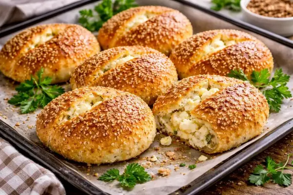 طرز تهیه فطایر پنیری خانگی؛ نان نرم و خوشمزه برای صبحانه و عصرانه