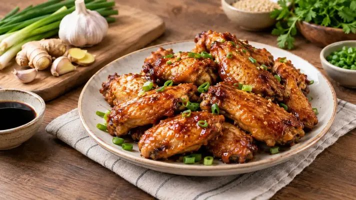 طرز تهیه بال مرغ آبدار با سس مخصوص سیر و زنجبیل
