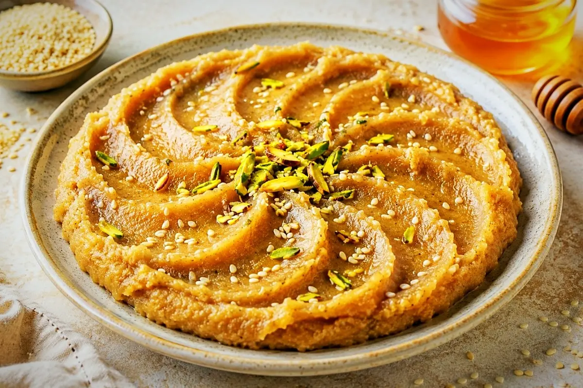 طرز تهیه حلوای کنجد ساده و خانگی؛ حلوای کنجد سفید و سیاه با عسل و شیره
