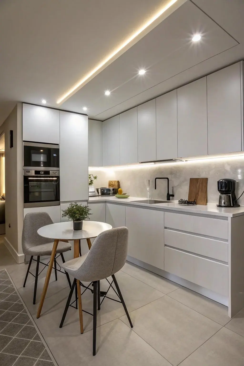 ۷ مدل نورپردازی سقف آشپزخانه با ریسه و چراغ LED