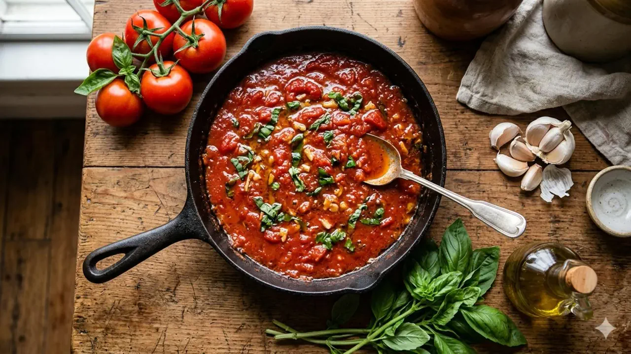 طرز تهیه پاستا بادمجان کبابی با سس گوجه؛ شام گیاهی خوشمزه و ساده