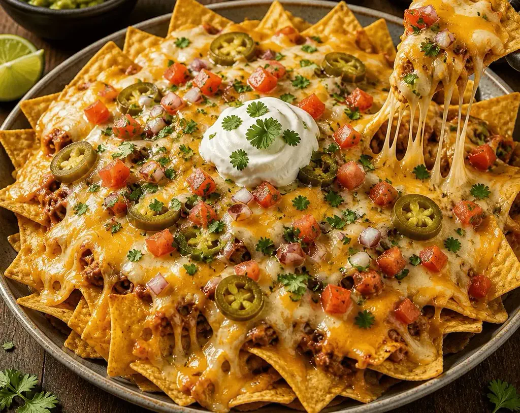طرز تهیه ناچو با خامه ترش و پنیر پیتزا در فر و بدون فر